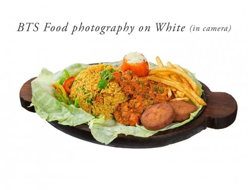 BTS Food photography on white (in camera)