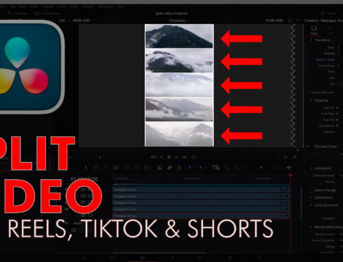 Super simple Split video Tutorial in Davinci Resolve for Instagram Reels, TikTok and YouTube Shorts